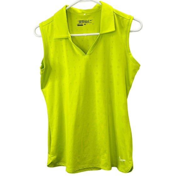 Nike Golf Tour Performance Sleeveless Shirt Top size S Women Lime Green Dri Fit - Picture 1 of 5